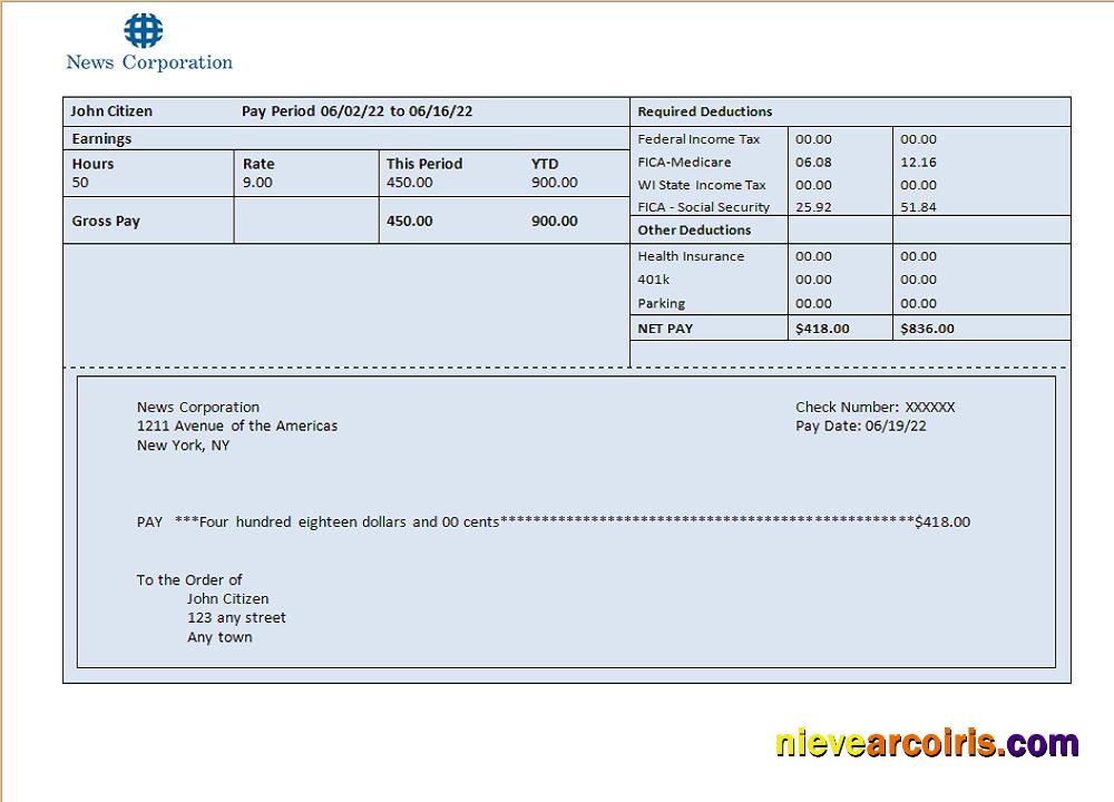 USA media company employee sheet